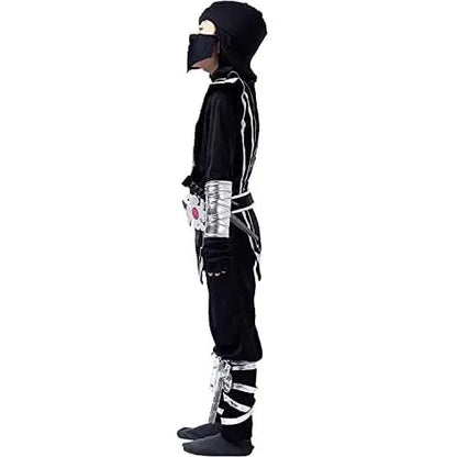 Kids Kung Fu Silver Ninja Halloween Costume