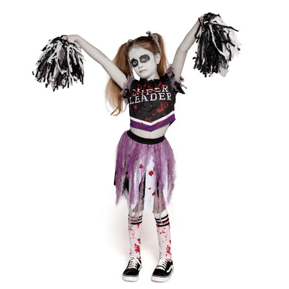 Scary Girls Bloody Cheerleader Halloween Costume- M