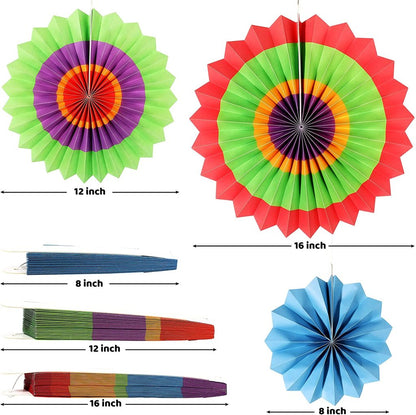 Cinco De Mayo Hanging Paper Fans Rosettes