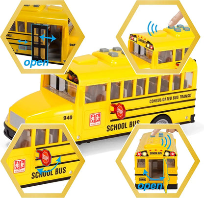 4pcs Vehicle Toys Set with Lights and Siren Sound