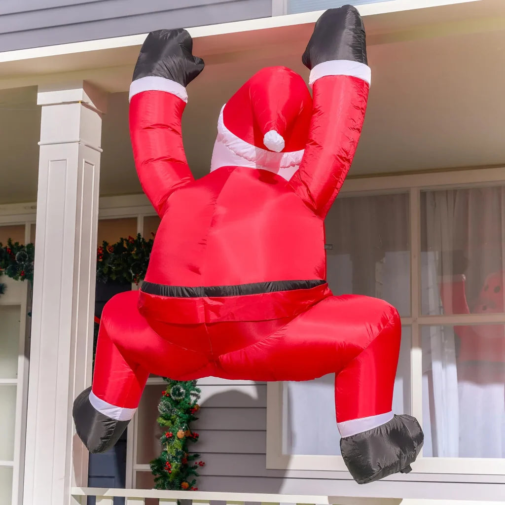 6ft Hanging Christmas Inflatable Climbing Santa