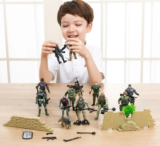 12pcs Military Toy Soldiers Playset