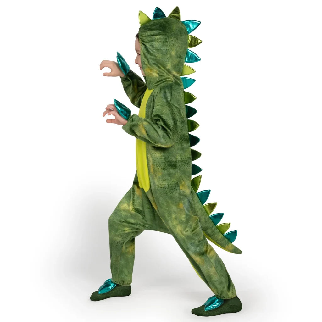 Kids Shining Dinosaur Jumpsuit Pajama Costume