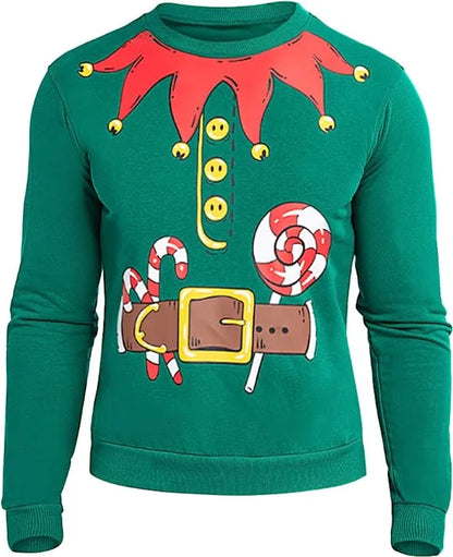 Mens Christmas Santa Elf Ugly Christmas Sweater