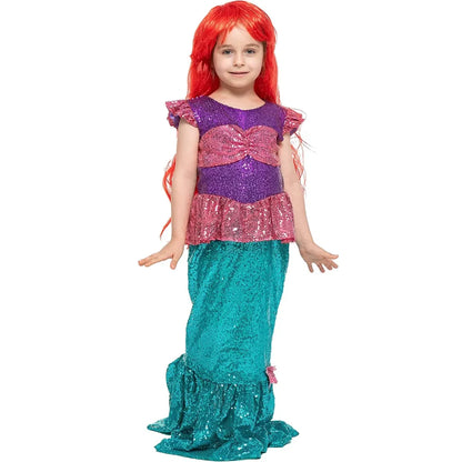 Kids Halloween Mermaid Sequin Costume