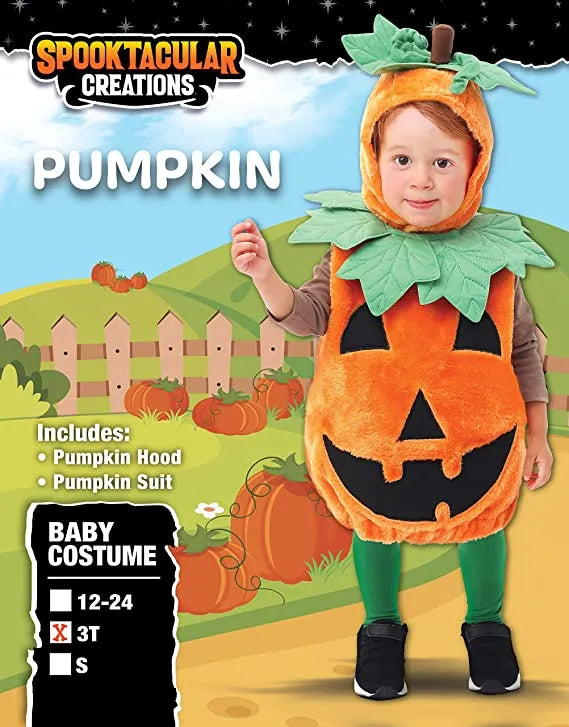 Kids Halloween Pumpkin Costume Set