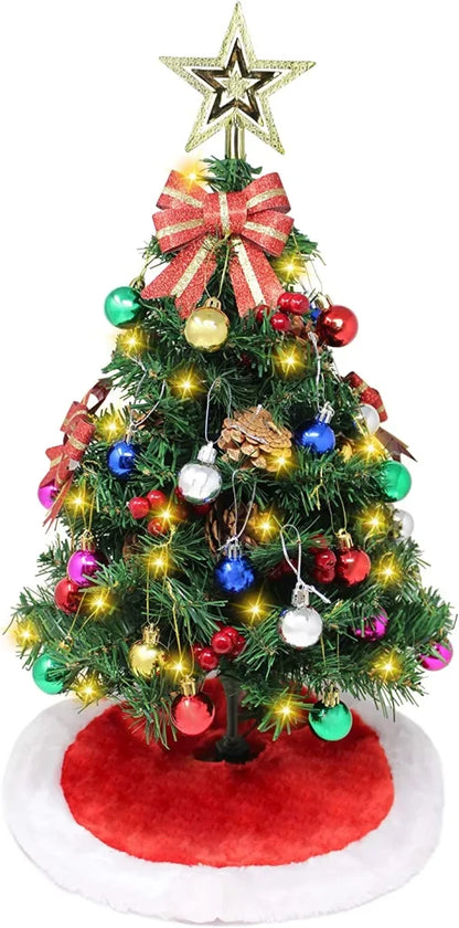 Pre Lit Table Top Christmas Tree Decoration 24in