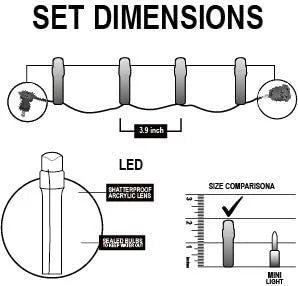 300 LED Warm White Led Christmas Lights 107.9ft