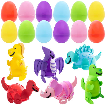 12Pcs Easter Dinosaur Deformation Eggs