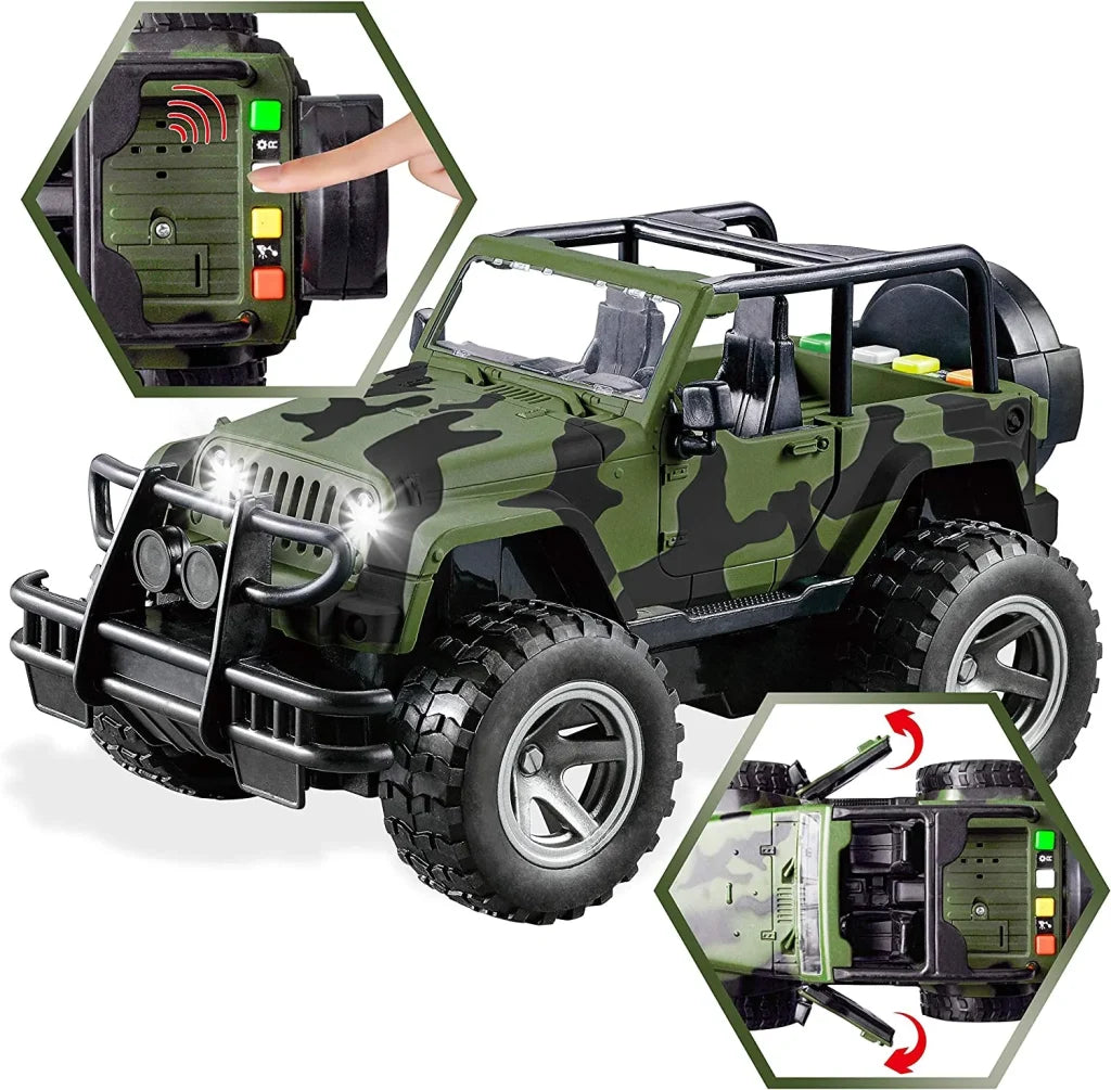 Military Vehicles Toys Set with Light and Sound Sirens