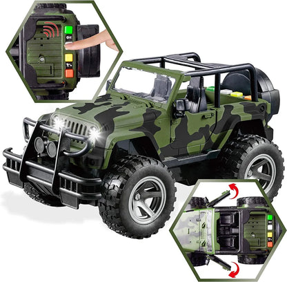 Military Vehicles Toys Set with Light and Sound Sirens