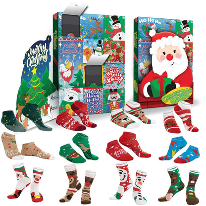 12 Days Warm Cotton Socks Advent Calendar Christmas