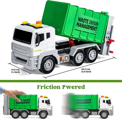 Jumbo Garbage Truck Toy with Lights & Sounds 12.5in