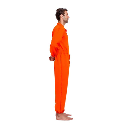 Adult Orange Jumpsuit Prisoner Halloween Costume