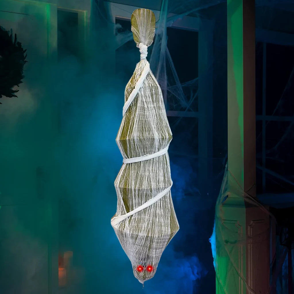 68in Light up Animated Hanging Cocoon Corpse