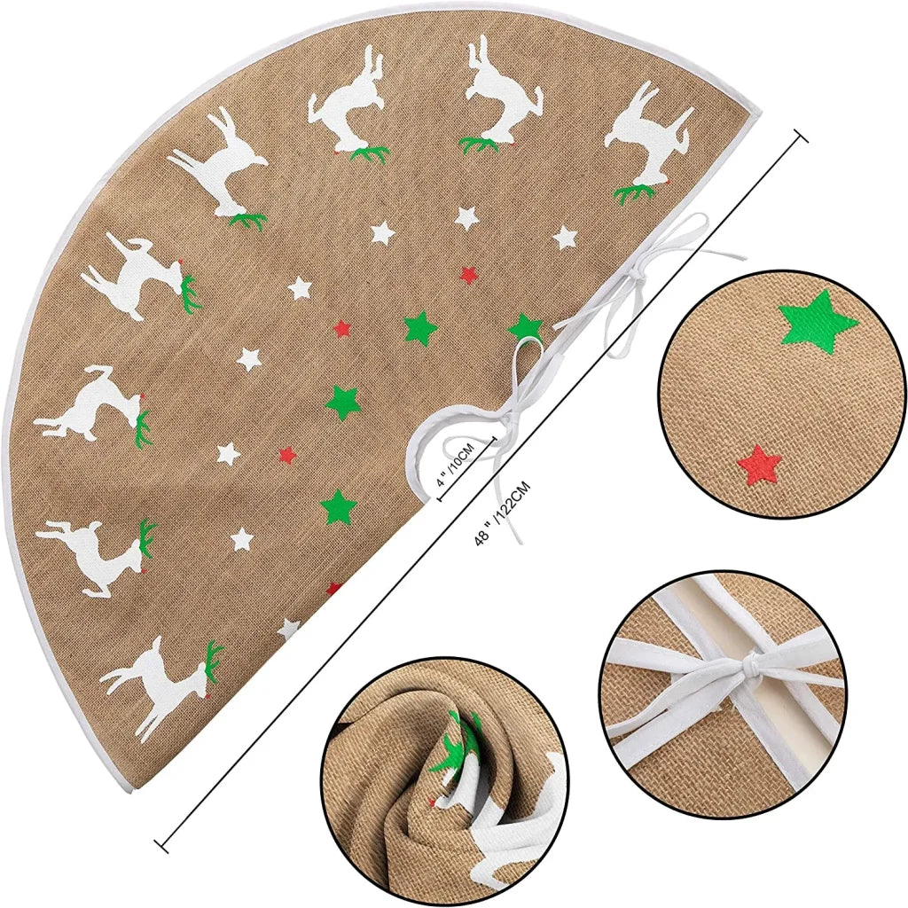 Reindeer Christmas Tree Skirt 48in