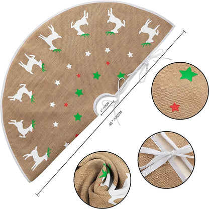 Reindeer Christmas Tree Skirt 48in