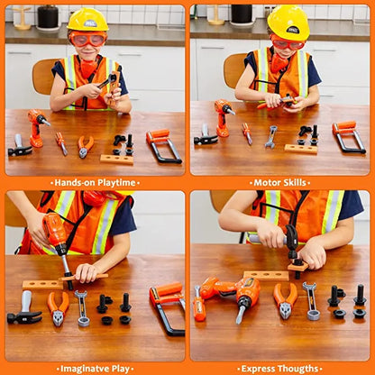 Kids Construction Worker Costume Set