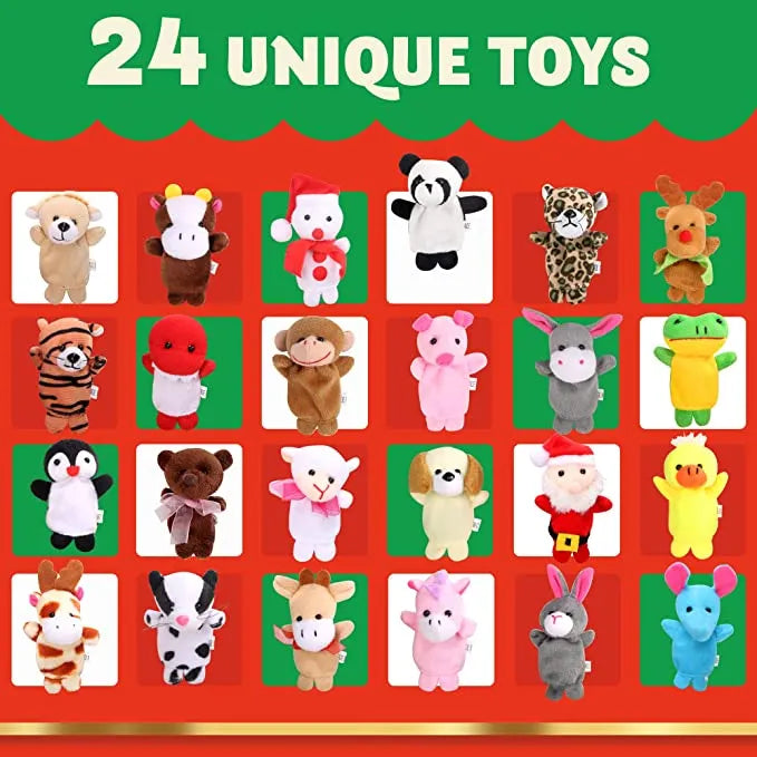 24 Days Finger Puppets Animal Advent Calendar