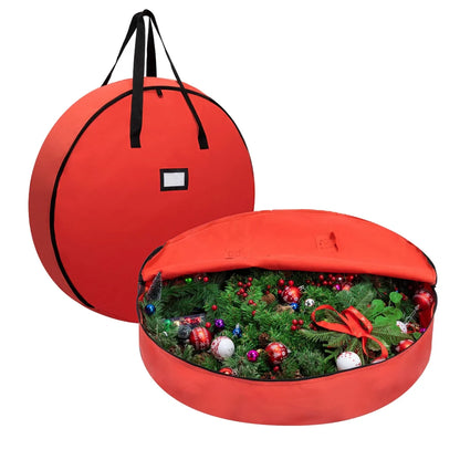 2pcs Red Large Christmas Wreath Storage Bags 36in