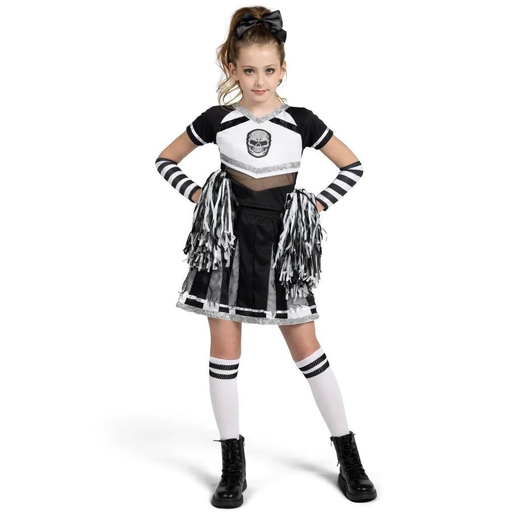 Girls Black Cheerleader Costume