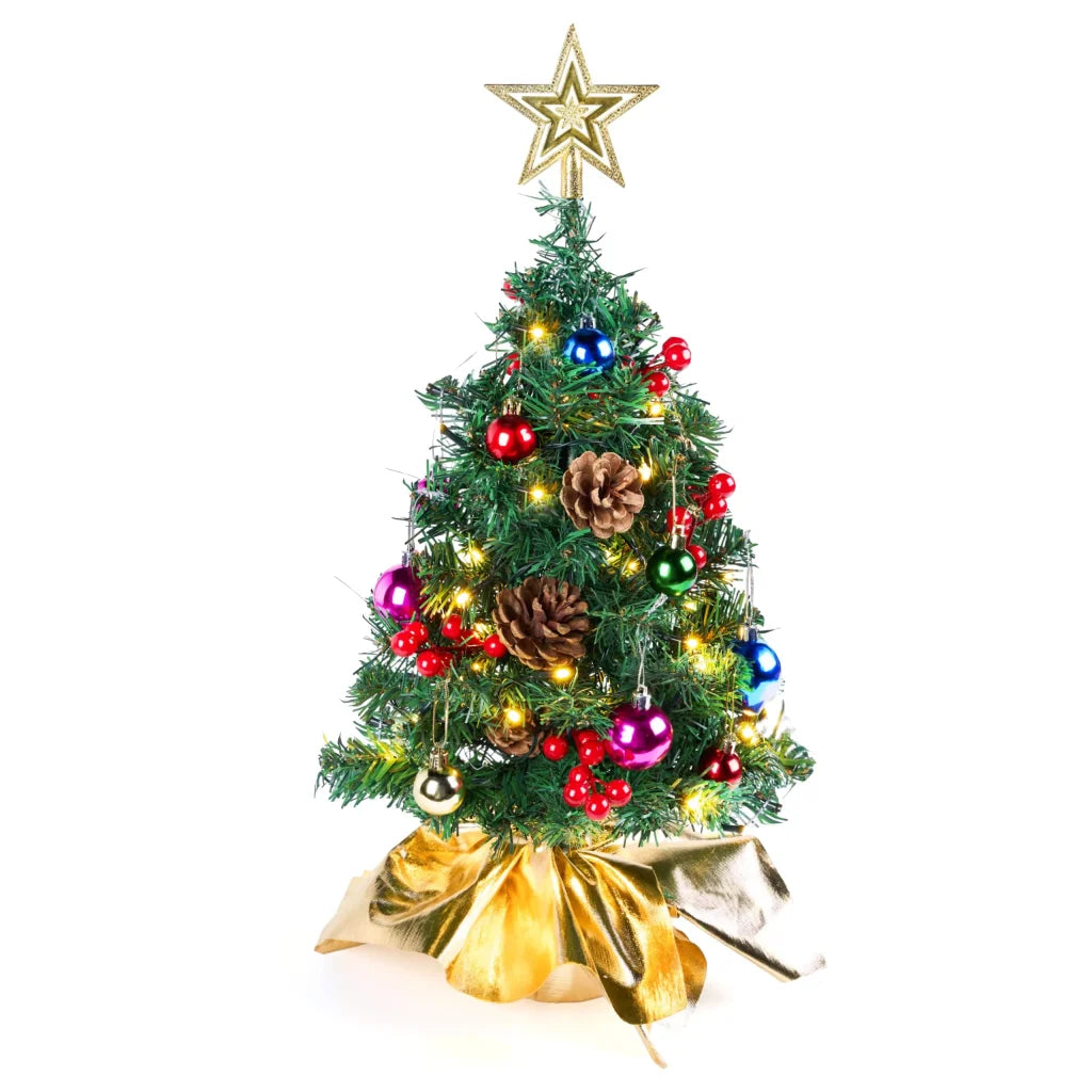 24in Gold Tabletop Mini Christmas Tree