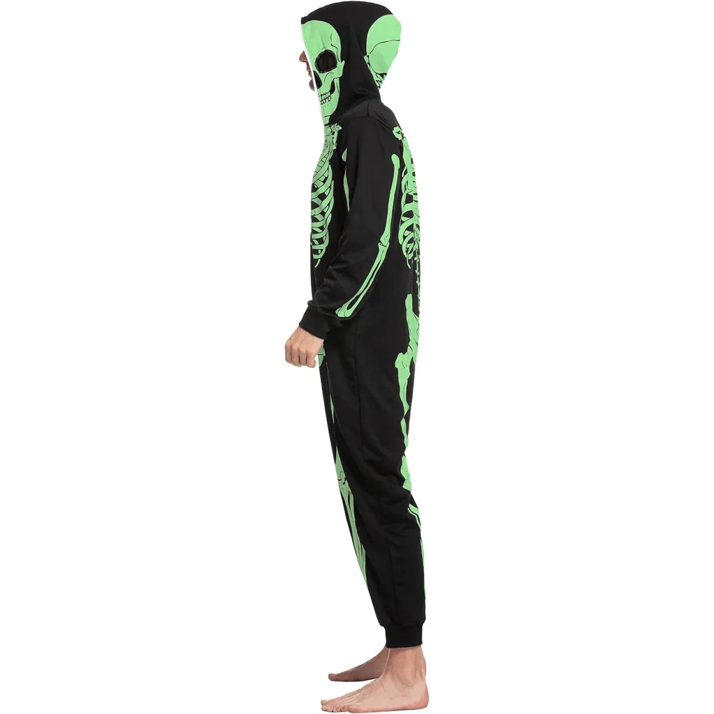 Mens Halloween Skeleton Jumpsuit