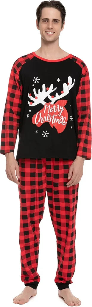 Black Moose Matching Family Pajamas Sets