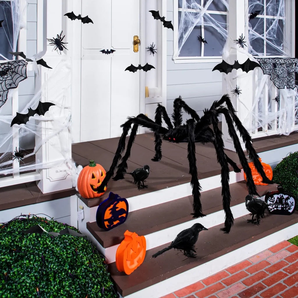 Halloween Bat Stickers Spider and Crows Decorating Set