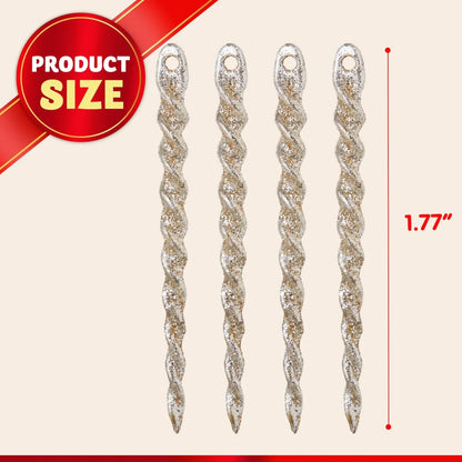 32Pcs 5.3in Glitter Icicle Hanging Ornament