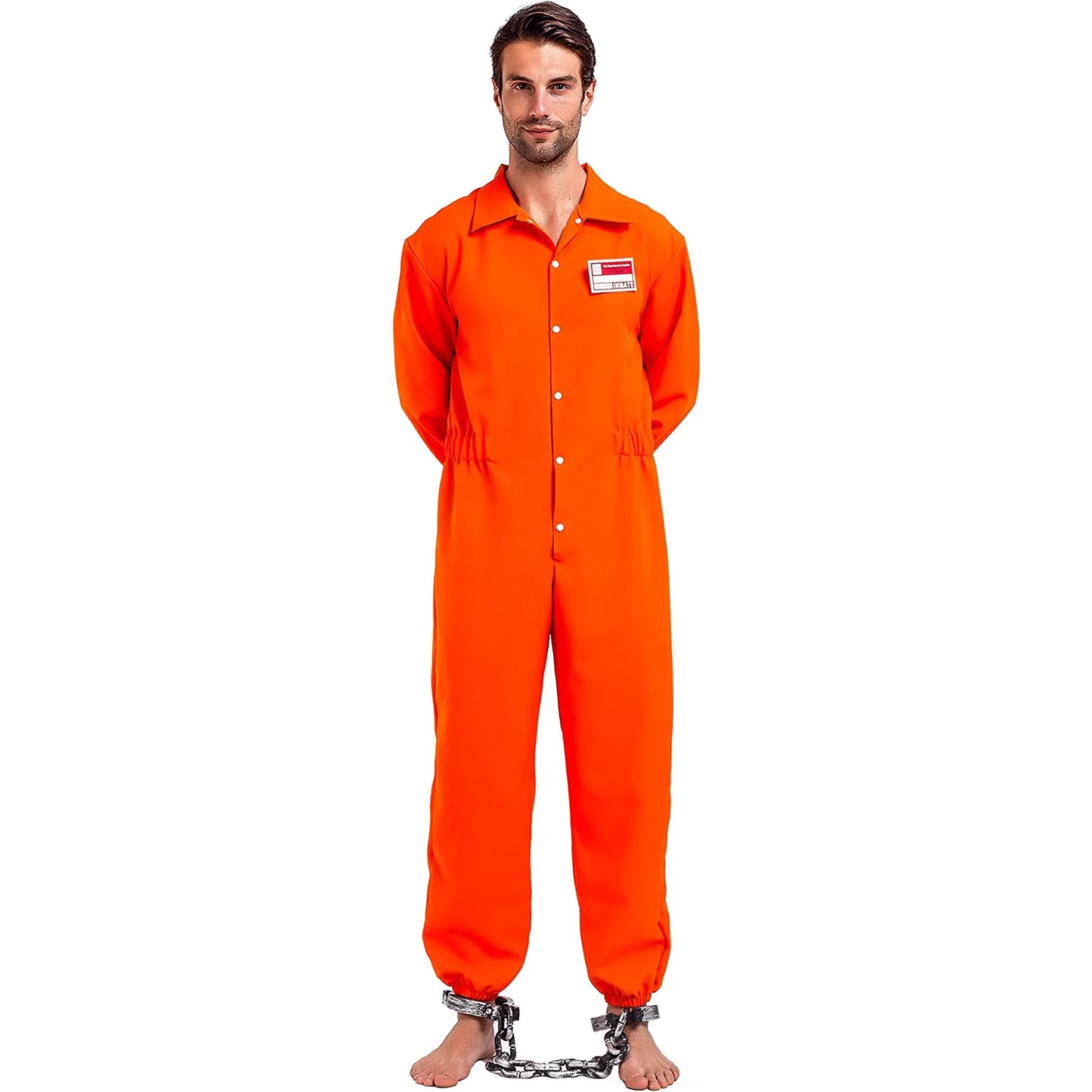 Adult Orange Jumpsuit Prisoner Halloween Costume