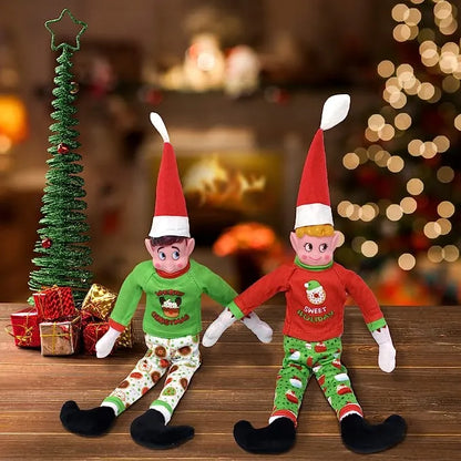 2pcs Christmas Ugly Sweater For Elf Doll