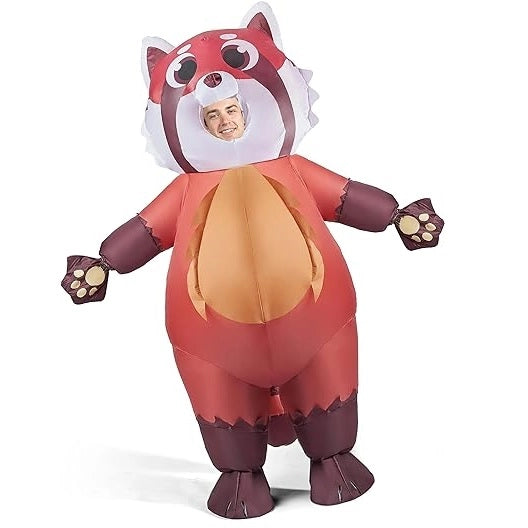 Adult Inflatable Costume Full Body Red Panda Air Blow-up Deluxe Halloween Costume