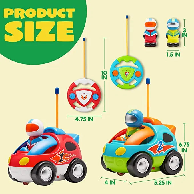 2pcs Remote Control Car Cartoon 6.75in