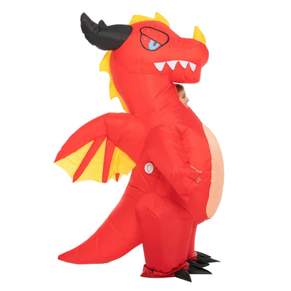 Kids Inflatable Red Dragon Halloween Costume