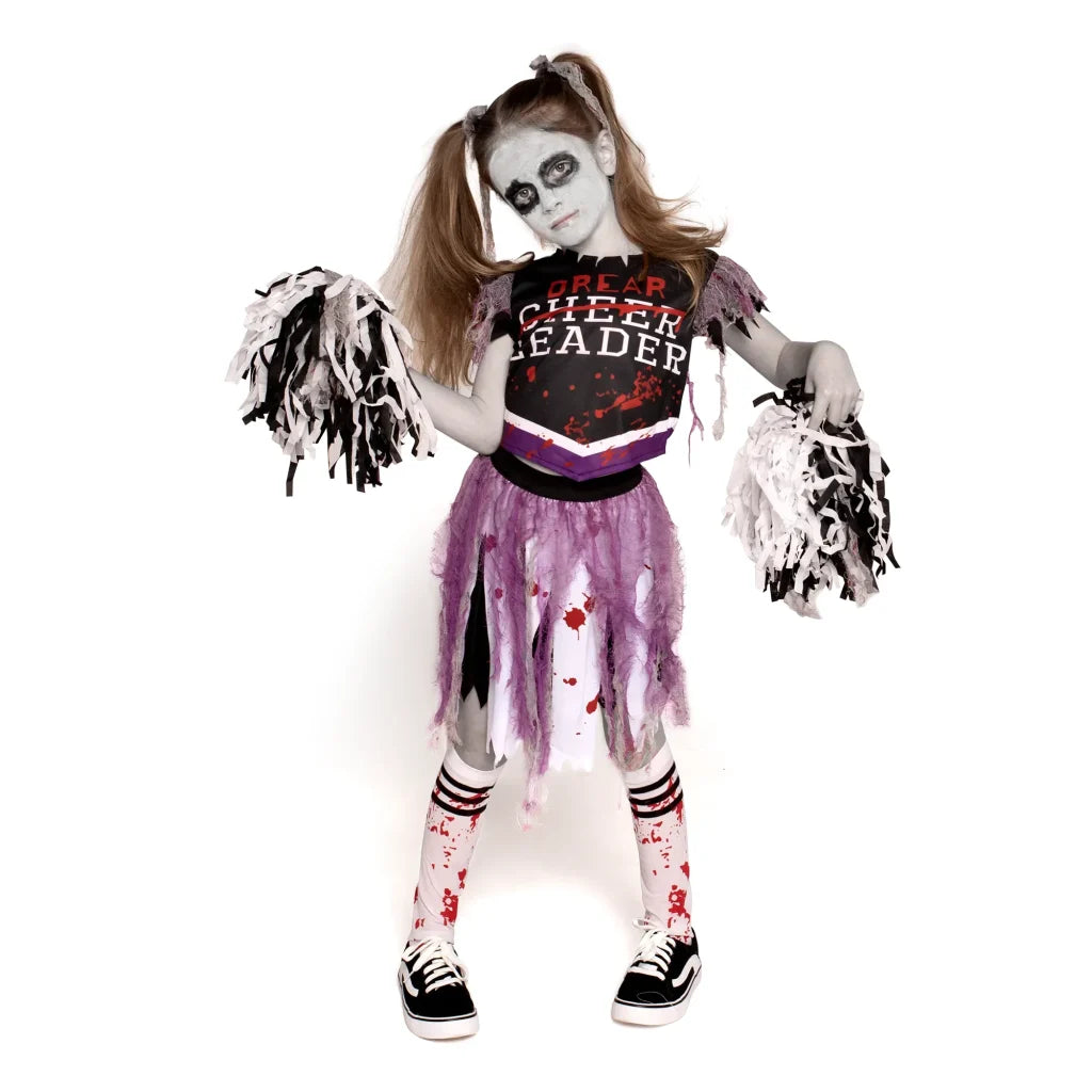 Scary Girls Bloody Cheerleader Halloween Costume- M