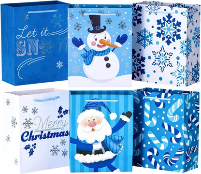 24pcs Blue Themed Christmas Gift Bags