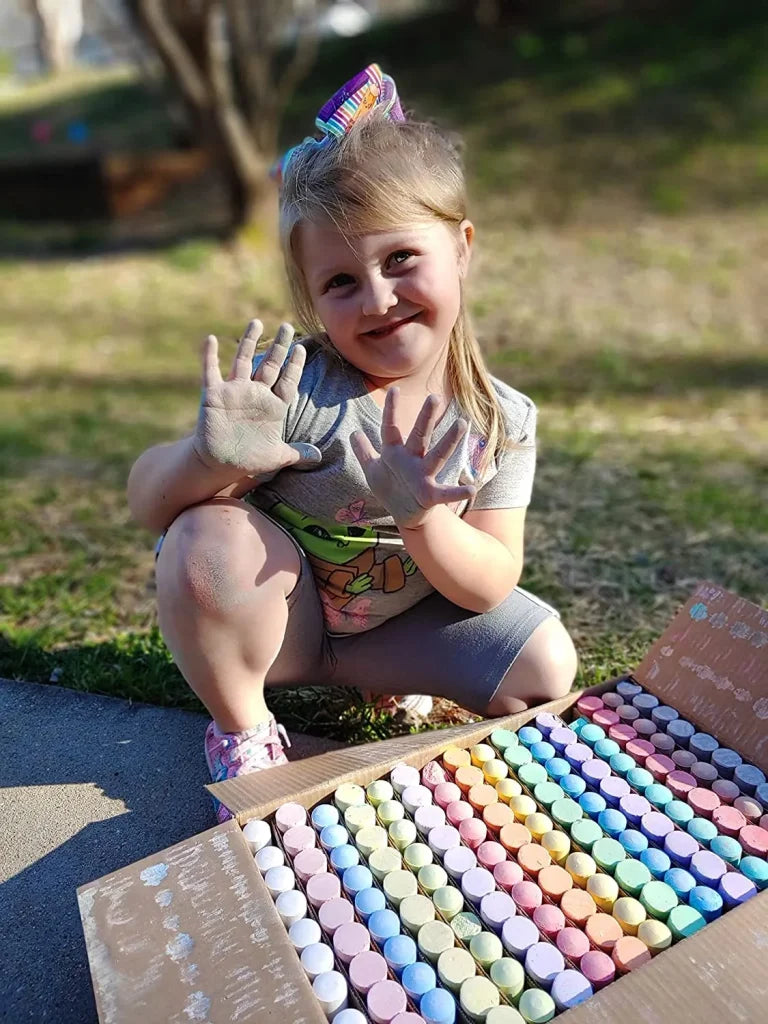 160pcs Washable Sidewalk Chalk