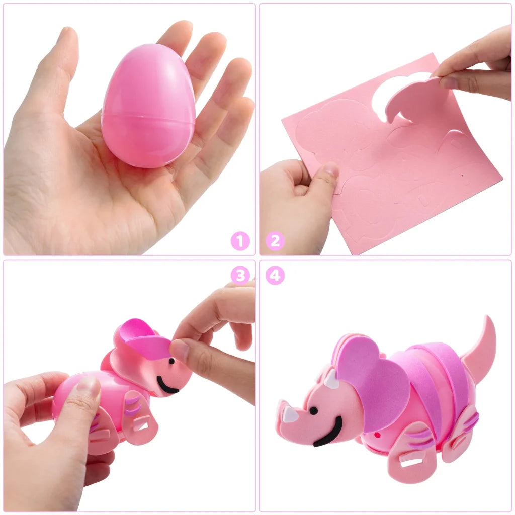 12Pcs Easter Dinosaur Deformation Eggs