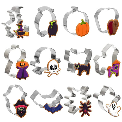 12Pcs Halloween Cookie Cutter Set