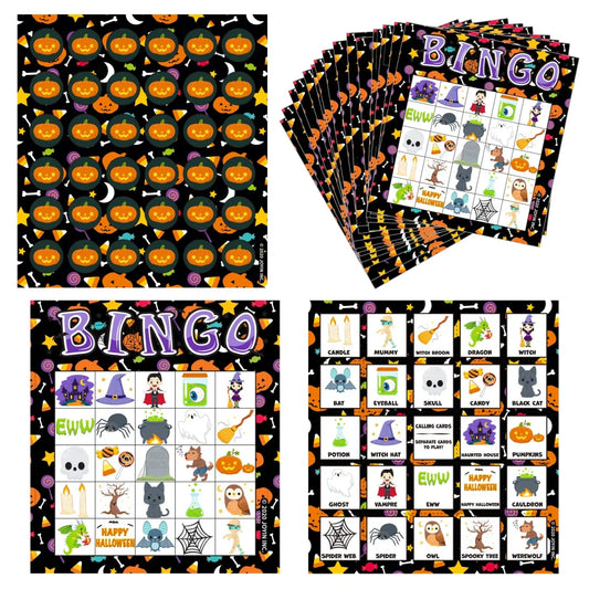 28pcs Halloween Bingo Card Game