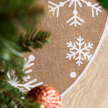 Snowflakes Christmas Tree Skirt Decoration 36in