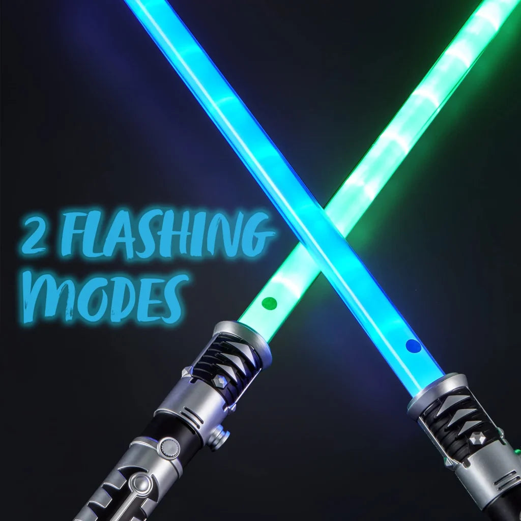 2-in-1 LED Light Up Swords Set with FX Sound