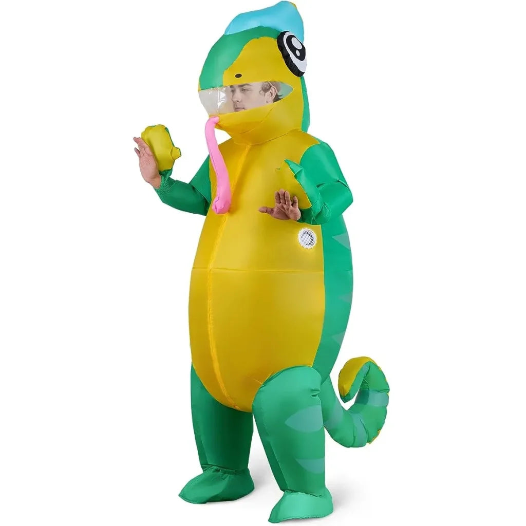 Full Body Light-up Chameleon Inflatable Costume