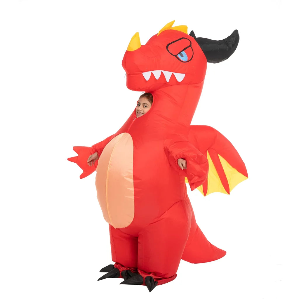 Kids Inflatable Red Dragon Halloween Costume