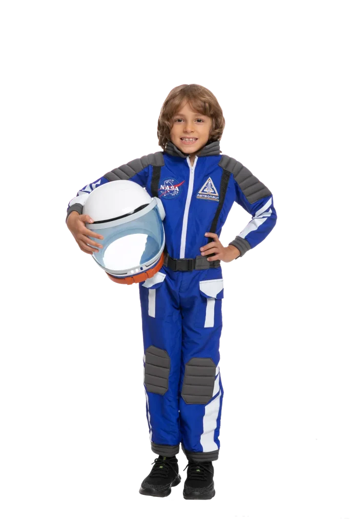 Kids Blue NASA Pilot Astronaut Halloween Costume