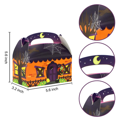 32pcs 3D Halloween House Cardboard Trick or Treat Box