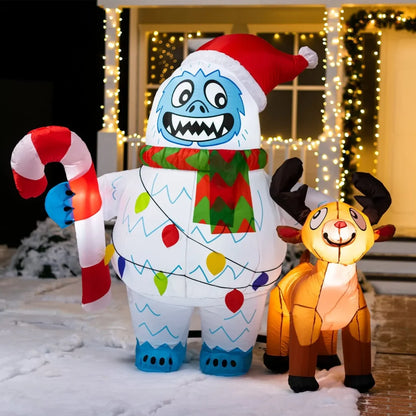 6ft LED Inflatable Yeti Christmas Decoration