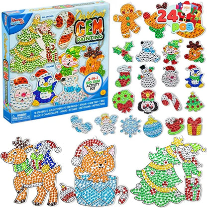 24pcs Christmas Diamond Gem Painting Kit