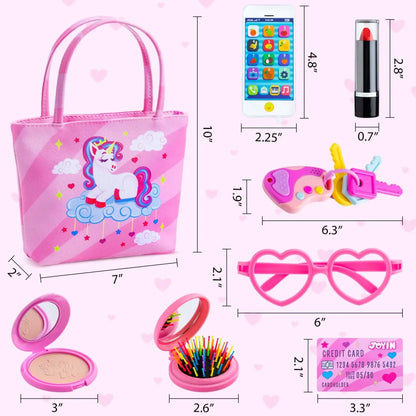 8Pcs Unicorn Purse Toy Set